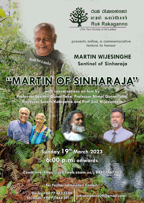 Martin of Sinharaja (Ruk Rakaganno, tree talk/19th March 2023)